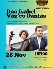 Recital de Violoncelo e Piano - Duo Isabel Vaz'co Dantas